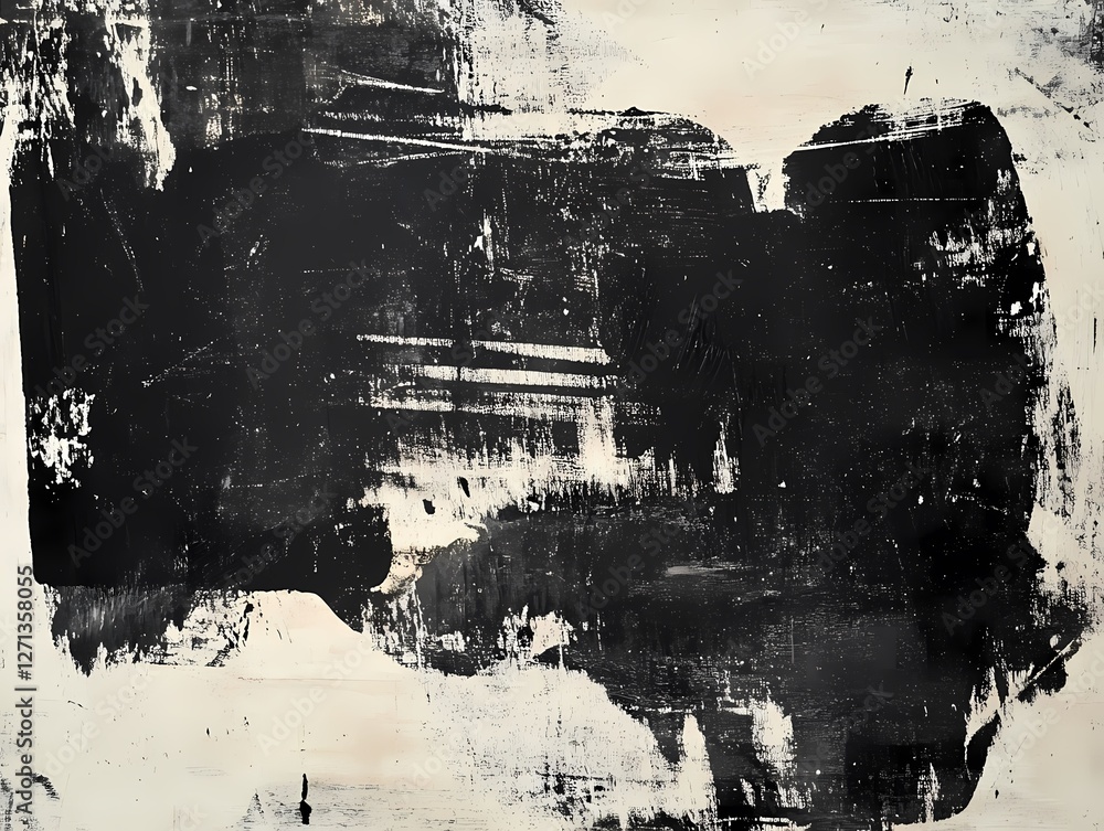 Obraz premium Abstract Grunge Black and White Distressed Texture Background