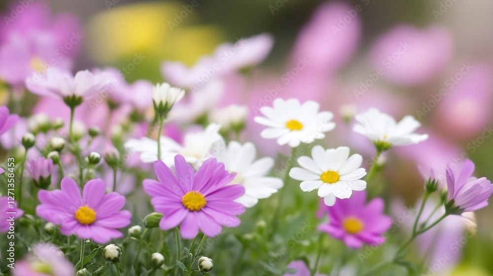 Vibrant flowers in multiple colors blooming beautifully in a serene garden setting : Generative AI Vibrant flowers in multiple colors blooming beautifully in a serene garden setting : Generative AI