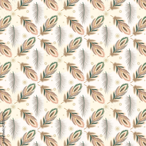 feathers, fluff pattern seamless