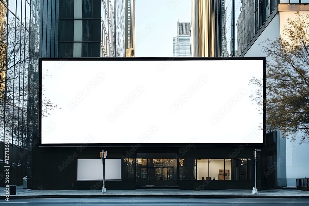 Expansive Horizontal Blank Billboard: Unleashing High-Impact Advertising Potential