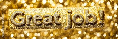 Great job, Celebrate World Compliment Day with gratitude and recognition in dazzling golden style