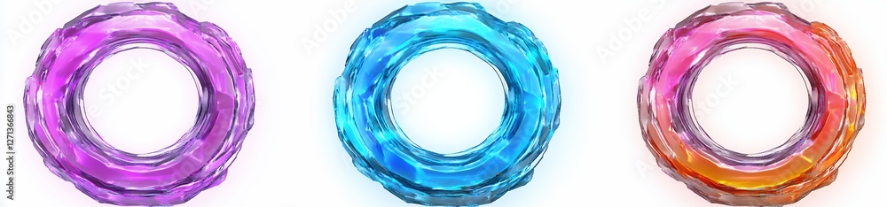 Colorful Abstract Circular Patterns in Vibrant Shades of Purple, Blue and Orange Colorful Abstract Circular Patterns in Vibrant Shades of Purple, Blue and Orange