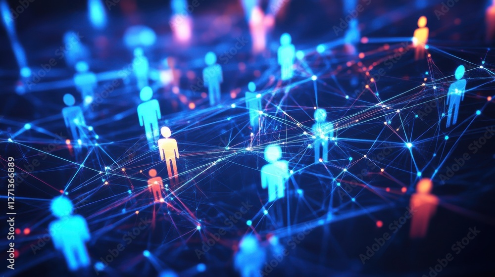 human resources strategy concept network of interconnected people management and leadership abstract illustration human resources strategy concept network of interconnected people management and leadership abstract illustration