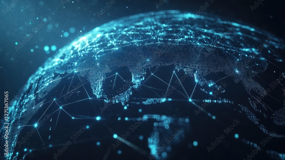 © Johannes - Global Business Connections. Corporate networking. Concept of networking in a corporation. AI generative