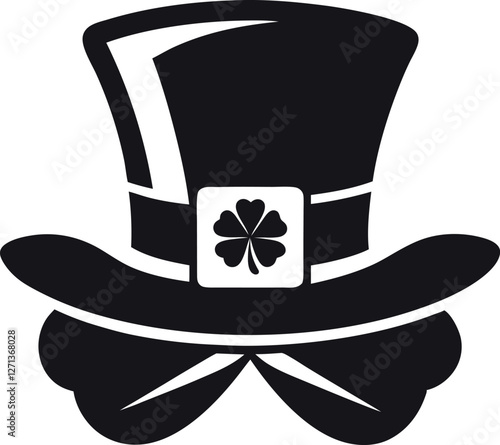 st patricks day icon , st patrick top classic hat  vector