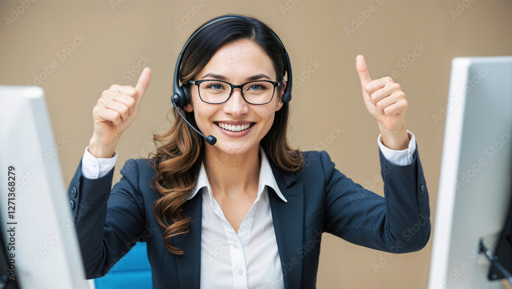 Happy Customer Service Representative Happy Customer Service Representative