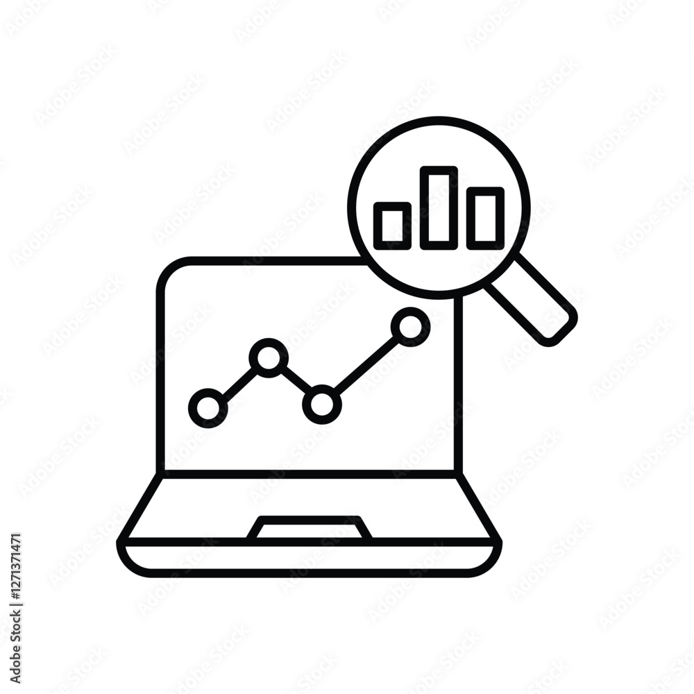 Data-Driven Planning icons vector stock illustration Data-Driven Planning icons vector stock illustration