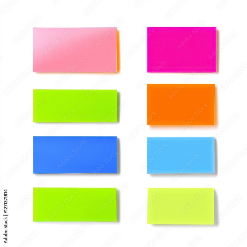 Colorful Array of Sticky Notes in a Grid Format Showcasing Vibrant Shades for Organization Colorful Array of Sticky Notes in a Grid Format Showcasing Vibrant Shades for Organization
