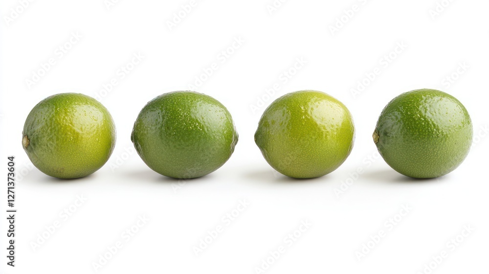 Splashing Water on Lime Fruits Splashing Water on Lime Fruits