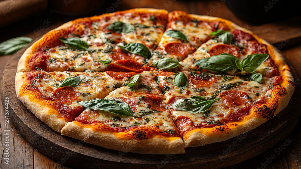 pizza on a wooden board pizza on a wooden board