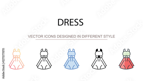 Dress icon design with white background stock illustration