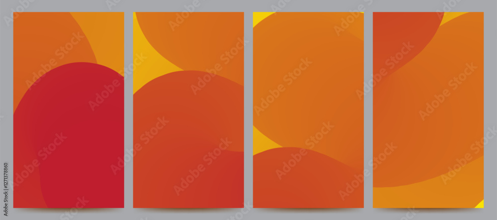 abstract gradient background set for banner, poster, brochurre, flyer, template, design, etc