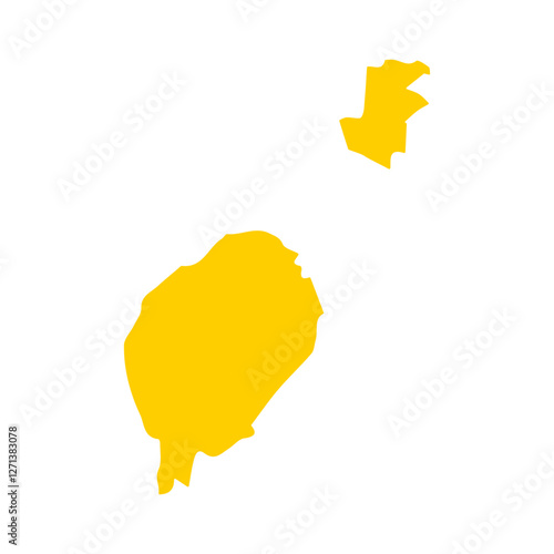 map of Sao Tome and Principe yellow icon
