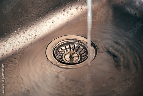 Water in new metallic kitchen sink drain