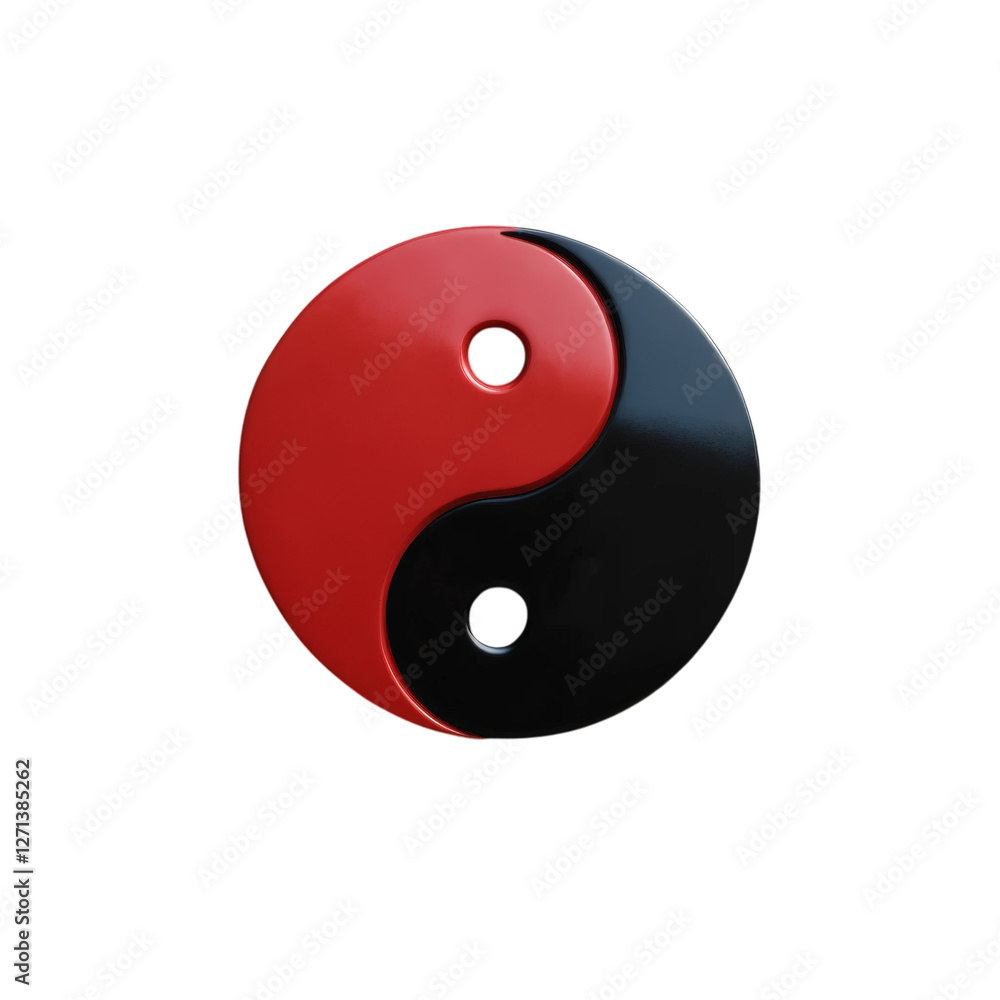 A striking red and black yin-yang symbol represents balance and harmony, ideal for wellness brands, spiritual products, or design inspirations emphasizing duality. A striking red and black yin-yang symbol represents balance and harmony, ideal for wellness brands, spiritual products, or design inspirations emphasizing duality.
