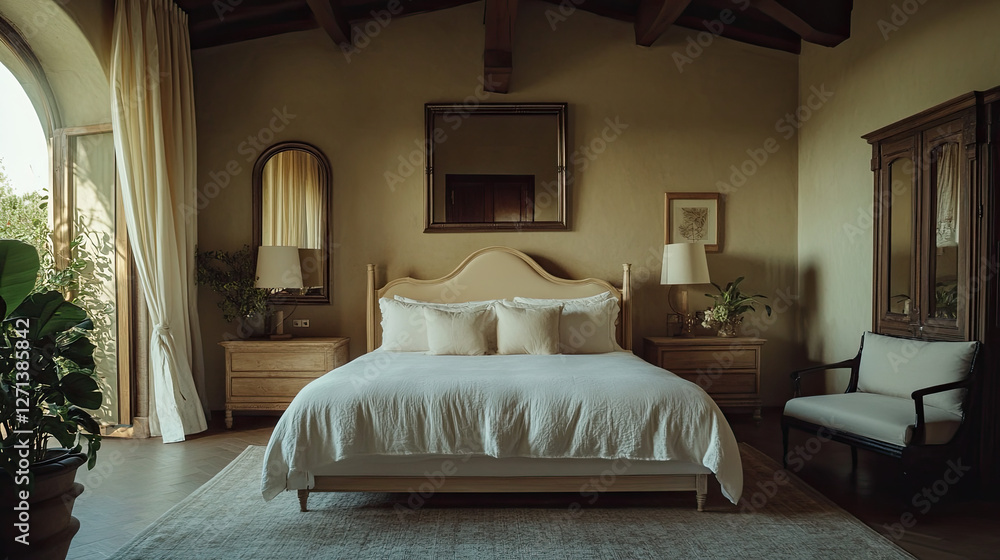 Serene and Elegant Master Bedroom with Natural Light and Soft Decor Serene and Elegant Master Bedroom with Natural Light and Soft Decor