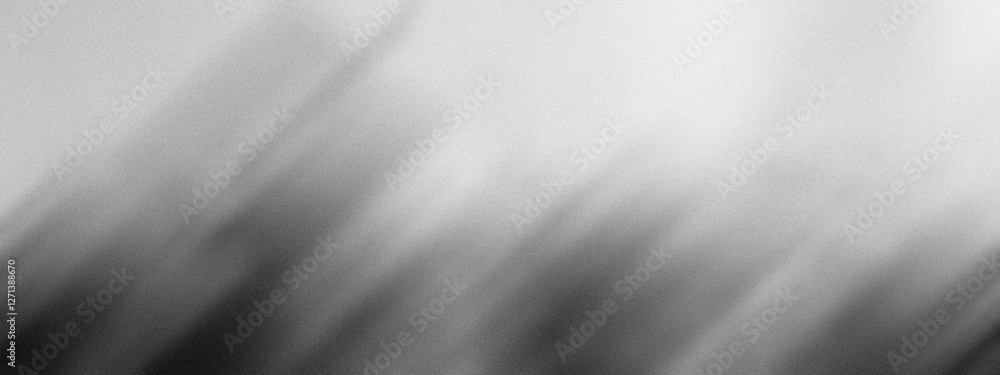 black and white abstract background, featuring diagonal lines that create a sense of depth and movement with soft shadows and grainy texture