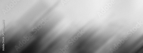 Obraz na płótnie black and white abstract background, featuring diagonal lines that create a sense of depth and movement with soft shadows and grainy texture w salonie