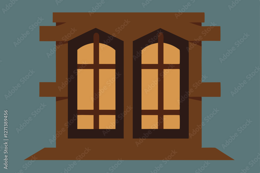 window with wooden shutters window with wooden shutters
