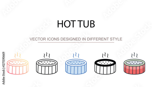 Hot Tub icon design with white background stock illustration