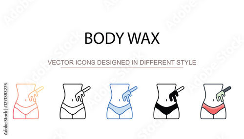 Body Wax icon design with white background stock illustration