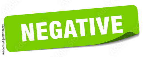 negative sticker. negative label