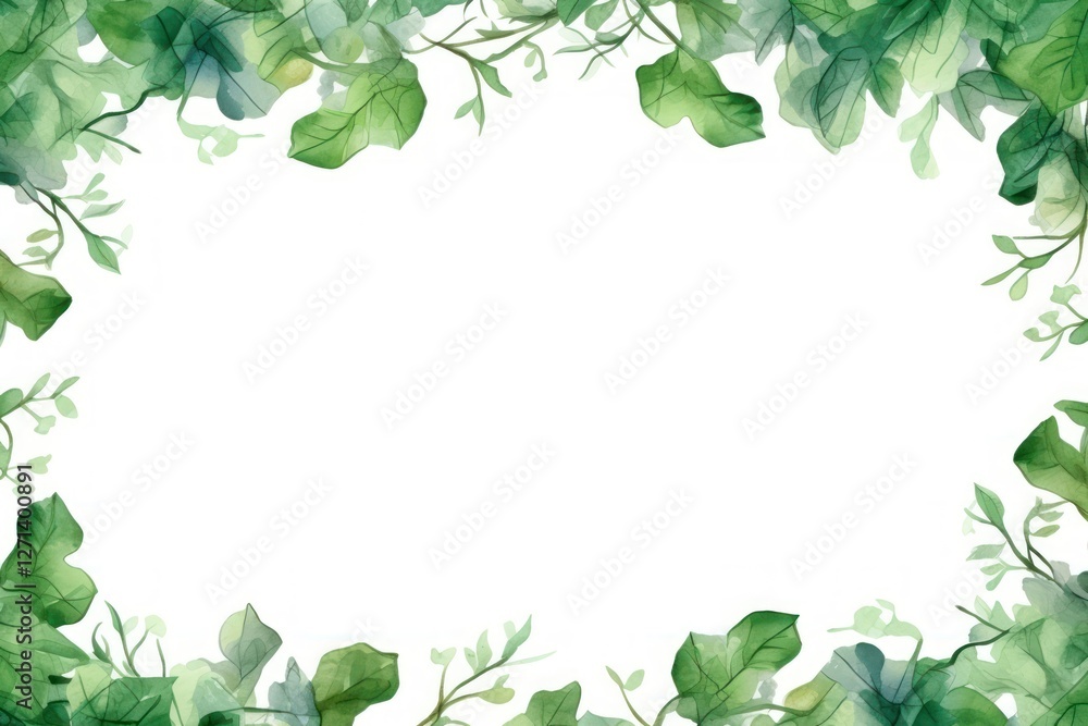 Fototapeta premium Ivy border rectangle backgrounds pattern plant.