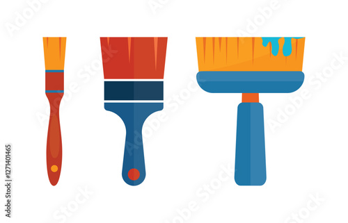 Clean House painter brush Illustration Design And Clip Art