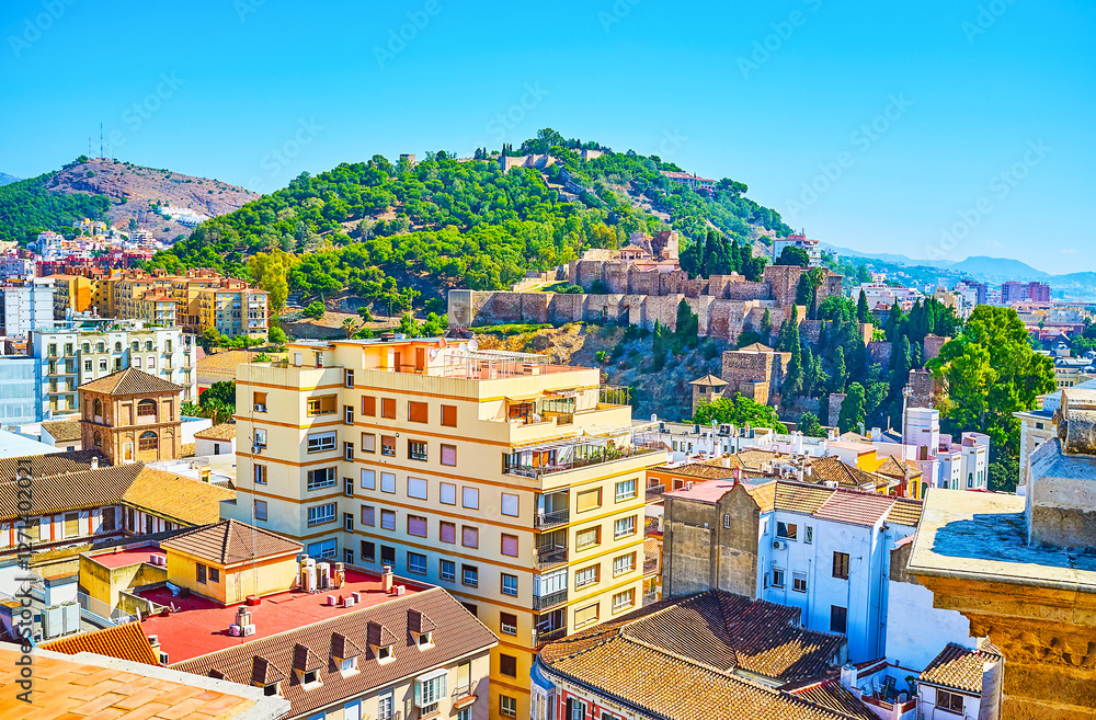 Old Gibralfaro fortress of Malaga, Spain