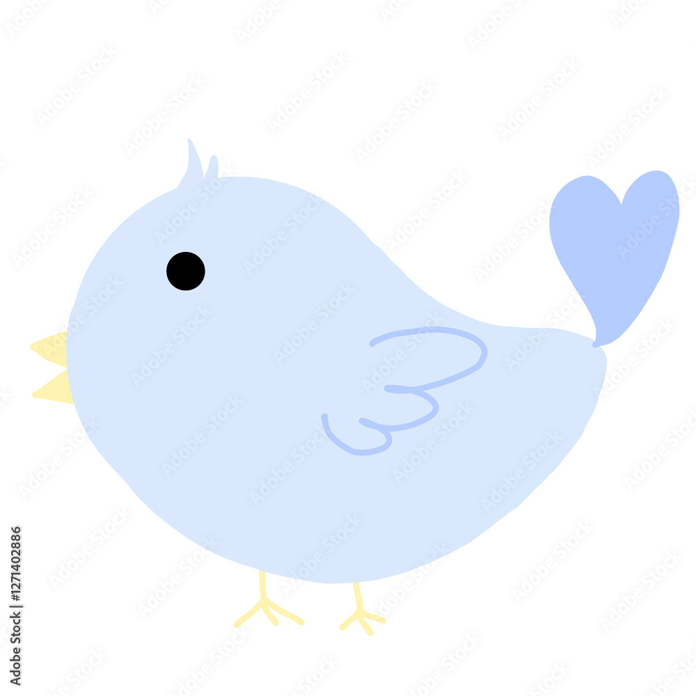 Fototapeta premium blue bird with a speech bubble