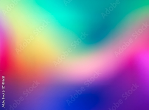 Abstract blend of vibrant hues creates a soft, flowing gradient. Colors merge seamlessly, showcasing a dynamic mix of pink, yellow, green, blue, and purple tones in a smooth, blurred effect.