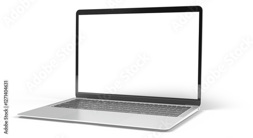 Obraz na płótnie Modern laptop computer screen isolated on transparent background w salonie