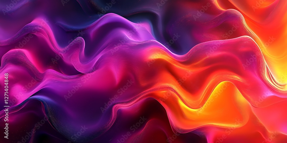 Obraz premium Abstract vibrant color flow, dynamic textures, smooth transitions