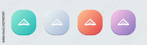 Glider solid icon in flat design style. Fly signs vector illustration.