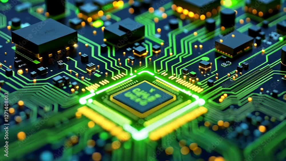 Intricate Details of a Modern Microprocessor Circuit Board Intricate Details of a Modern Microprocessor Circuit Board