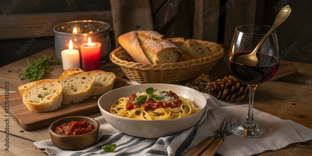 Indulging in italian cuisine pasta and wine dinner cozy restaurant food photography warm ambiance table setting culinary experience Indulging in italian cuisine pasta and wine dinner cozy restaurant food photography warm ambiance table setting culinary experience