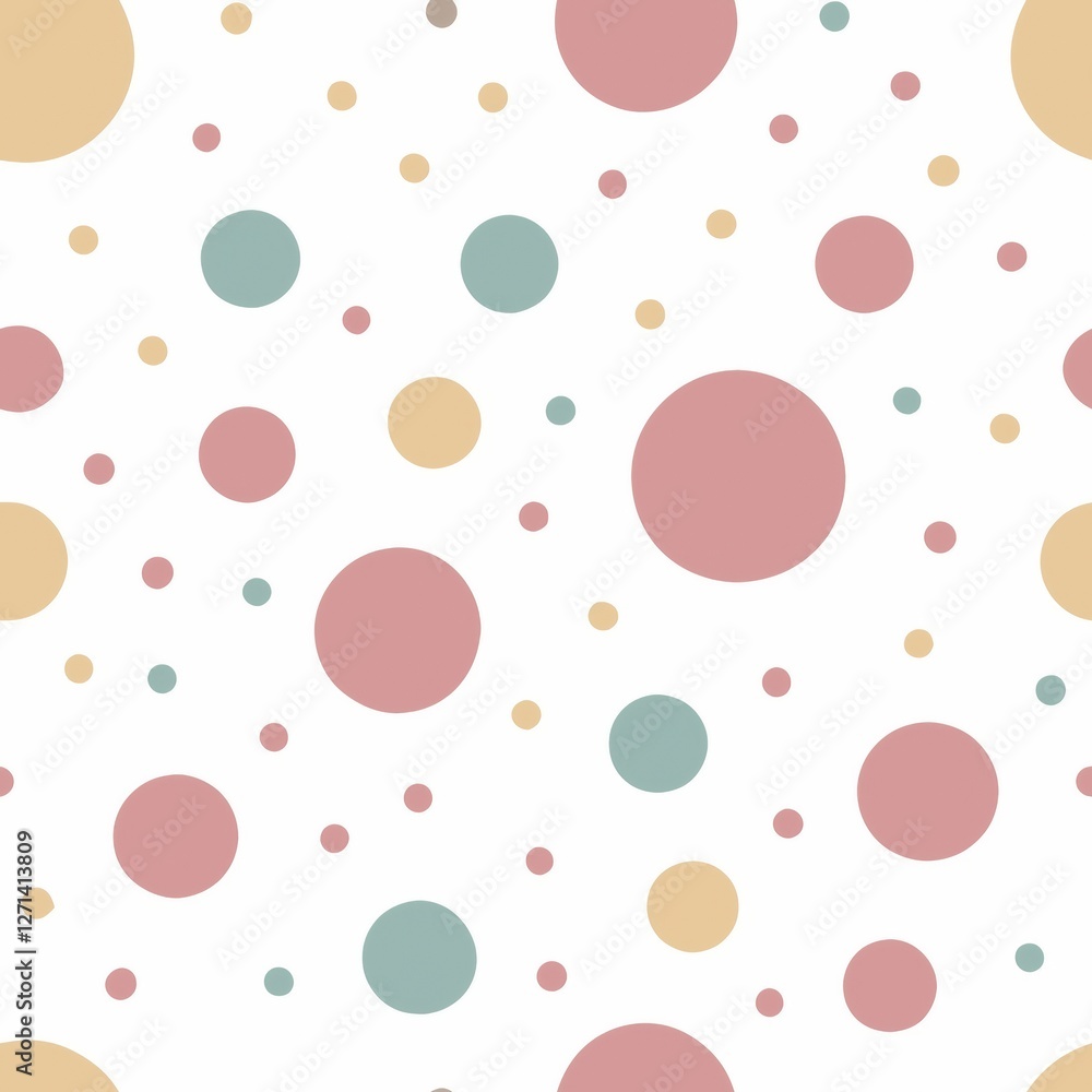 Seamless patterns. Fabric pattern. Polka dots with different sizes. textile, Tile Seamless patterns. Fabric pattern. Polka dots with different sizes. textile, Tile