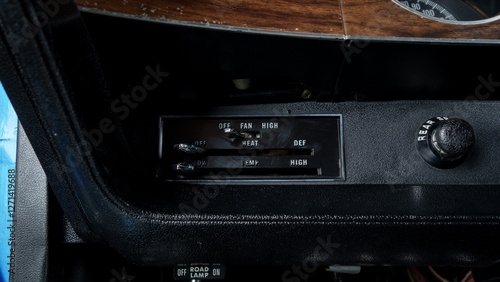 Heater controls in a car