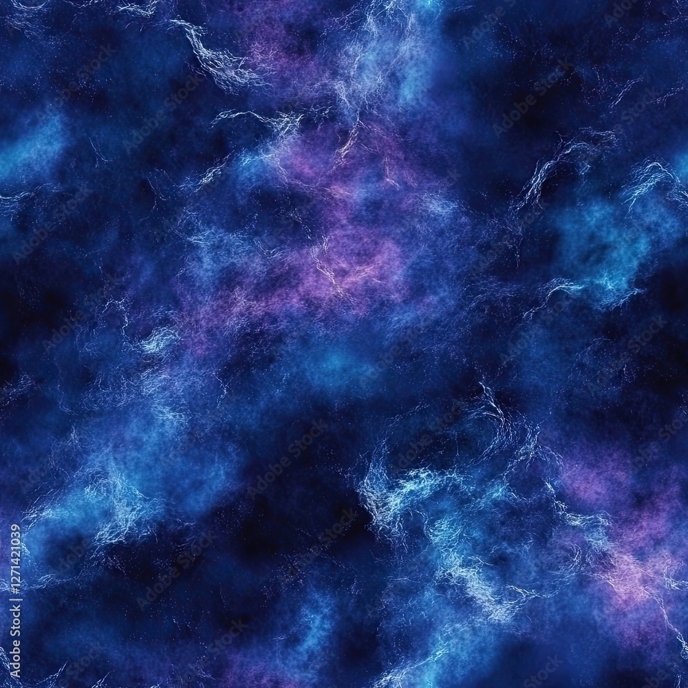 Galaxy Tie Dye Seamless Pattern Deep Blues Purples Cosmic Design Galaxy Tie Dye Seamless Pattern Deep Blues Purples Cosmic Design