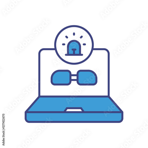 Cybercrime icons vector stock illustration