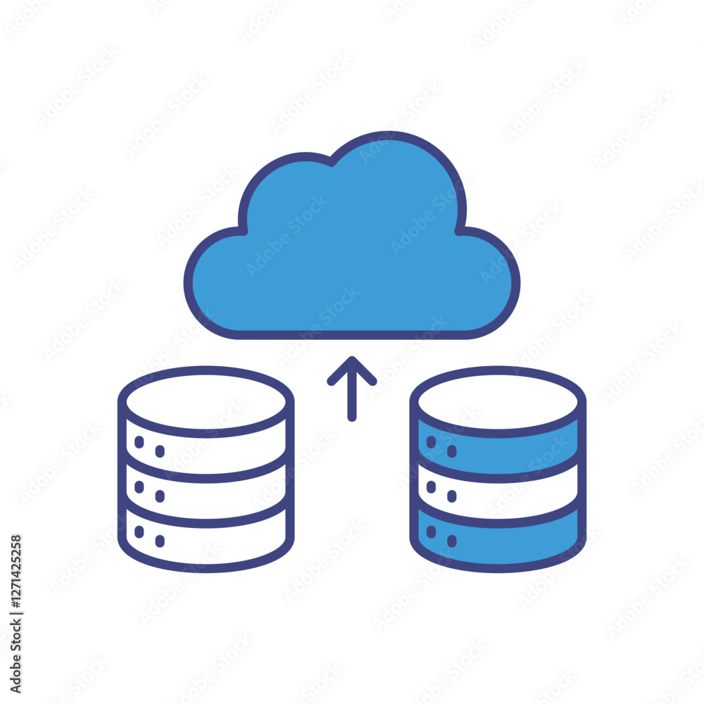 Upload Data icons vector stock illustration Upload Data icons vector stock illustration