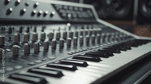 Audio Mixing Console in Recording Studio