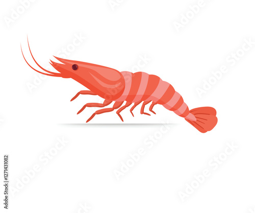 Isolated illustration of seafood on white background stock illustration