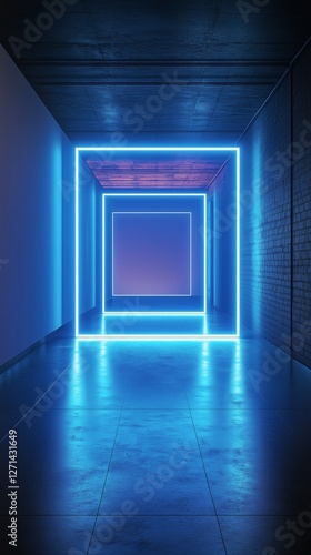 Bright neon light installation creating an ambient atmosphere in a contempora...