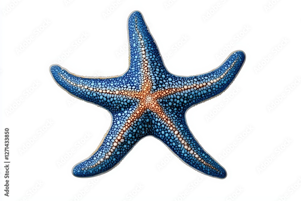 A vibrant blue starfish with intricate patterns and textures, showcasing nature's beauty and marine life. A vibrant blue starfish with intricate patterns and textures, showcasing nature's beauty and marine life.