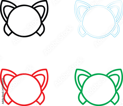 Simple icon set, hand holding pen, writing document, minimalist design, black and white, red and green variations, line drawing style, business concept, note-taking illustration, contract signing symb