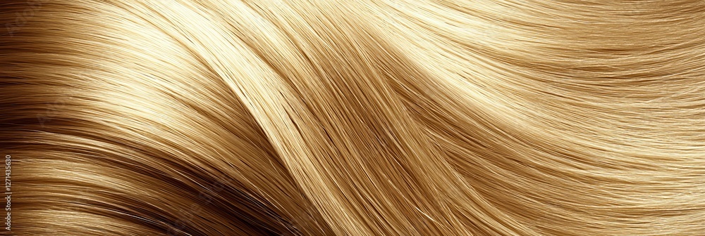 Golden Elegance Flowing Strands Create Vibrant and Radiant Texture, Lustrous Beauty of a Hairstyle Golden Elegance Flowing Strands Create Vibrant and Radiant Texture, Lustrous Beauty of a Hairstyle