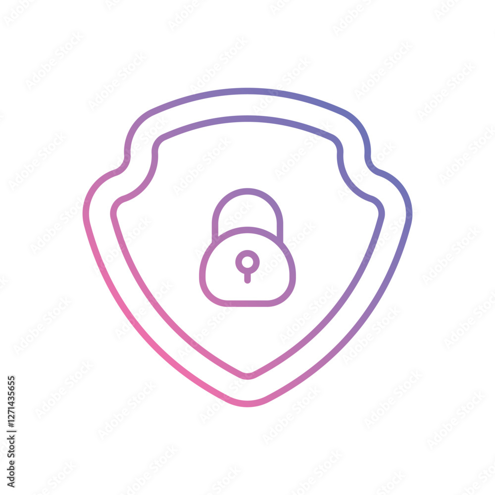 Obraz premium Data Privacy Shield icons vector stock illustration