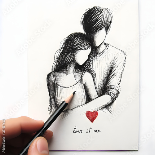 Hand-Drawn Lovers – A Timeless Romance