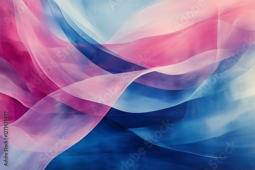 Swirling waves of color create a tranquil atmosphere in abstract artwork
